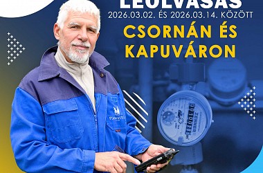 Lakossági vízmérő leolvasás Csornán és Kapuváron